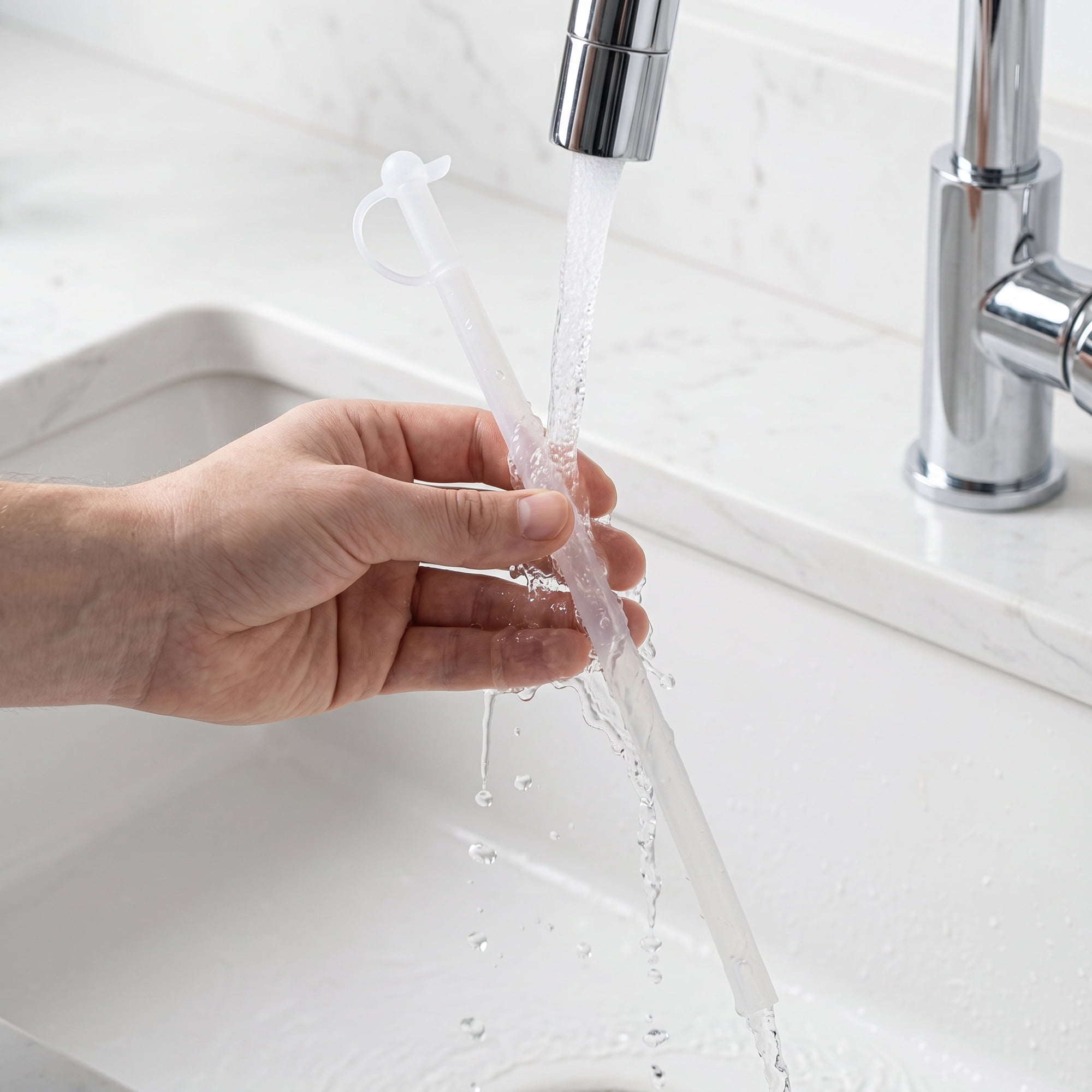 Unique Bargains 10Pcs Reusable Silicone Dishwasher Safe Straws White