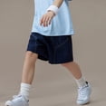 thumbnail image 2 of JUMEYU Youth Volleyball Shorts Toddler Boys Girls Shorts Little Kids Cotton Sport Jogger Shorts Summer Solid Color Active Short Pants Size 12-13 (Navy,12-13 Years), 2 of 5