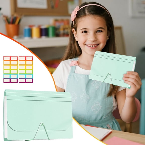 Goowood Expandable File Folder Receipt Organizer Portable Accordion Document Wallet for Coupons Checks Business Home Travel