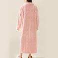 thumbnail image 6 of Womens Zip Up Robe Soft Comfy Long Plush Robe Winter Warm Fluffy Zip Up Bathrobe Cozy Fuzzy Housecoat with Pockets, 6 of 6