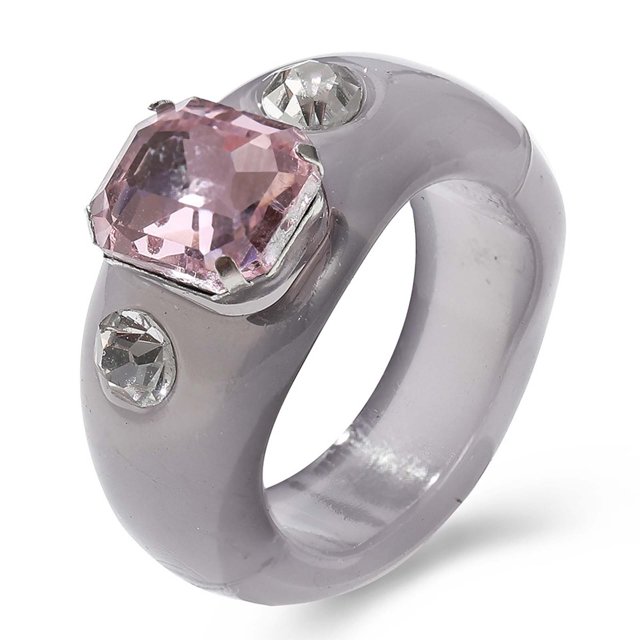 Anillos lindos de resina acrílica Anillos transparentes coloridos para nudillos de verano Wmkox8yii fajkfhkj1718