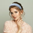 thumbnail image 4 of Unique Bargains Fluffy Fuzzy Headband Solid Color Hair Band Plush Headband Soft Fuzzy Hair Hoop Fashion Accessory Blue, 4 of 7