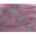 thumbnail image 4 of oneOone Georgette Viscose Fabric Raindrop & Clouds Nature Print Fabric by Yard 42 Inch Wide, 4 of 4