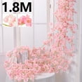 thumbnail image 3 of Sinhoon 4 Pcs Artificial Cherry Blossom Vine,1.8M Artificial Silk Flowers Cherry Blossom Hanging Vine Garland for Home Wedding Indoor Outdoor Garden Wall Decor Party Decoration (Deep Pink), 3 of 6