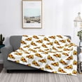 thumbnail image 2 of Yiaed Pizza Print Blanket Throw Blanket Soft Cozy Flannel Blanket for Home Bed Sofa Couch Chair-60"x50", 2 of 6