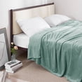 thumbnail image 4 of Homieway Large Green Bed Blankets,Soft Throw Size Blanket for Sofa Couch, All Season Lightweight Microfiber Fluffy Flannel Fleece Throw Blanket,50" x 60", 4 of 7