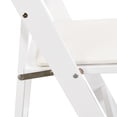 thumbnail image 5 of DEALTOPS 4PCS/Set Upholstered Folding Chair,Space Saving, Easy to Carry, Beige Cushion/White Shelf for Dining Room-Beige, 5 of 11