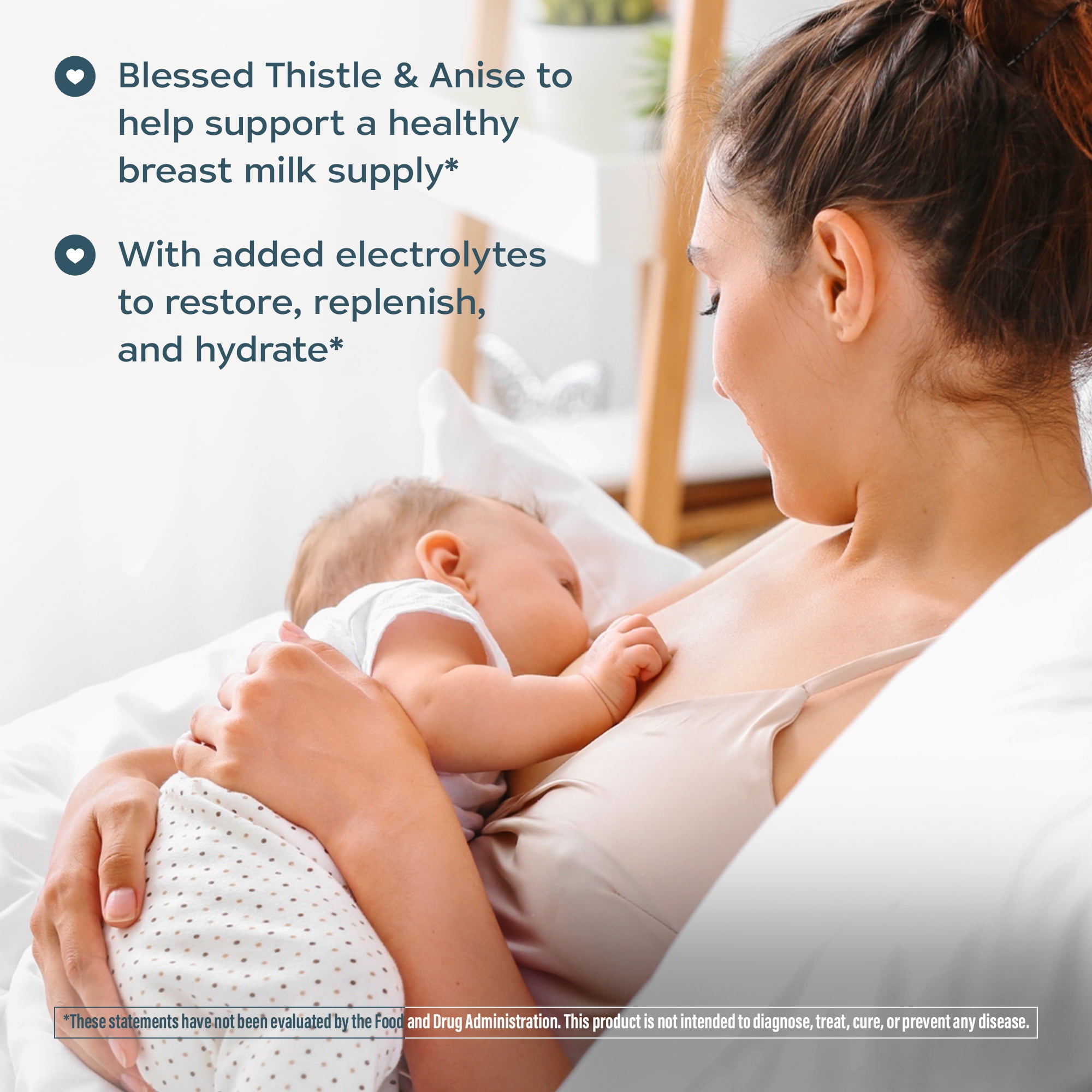 UpSpring Milkflow Fenugreek-Free Breastfeeding Drink Mix with Electrolytes, Blueberry Acai, 16 Count