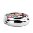 thumbnail image 3 of ZICANCN Round Pill Box Organizer with 3 Compartment, Abstract Art Beautiful Women Portable Travel Pill Cases for Pocket or Purse, 3 of 6
