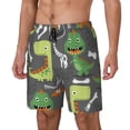 thumbnail image 2 of Xecao Cartoon Dinosaurs for Men's Swimming Trunks Swim Trunks Quick Dry Swim Shorts with Mesh Lining Funny Swimwear Bathing Suits, 2 of 9