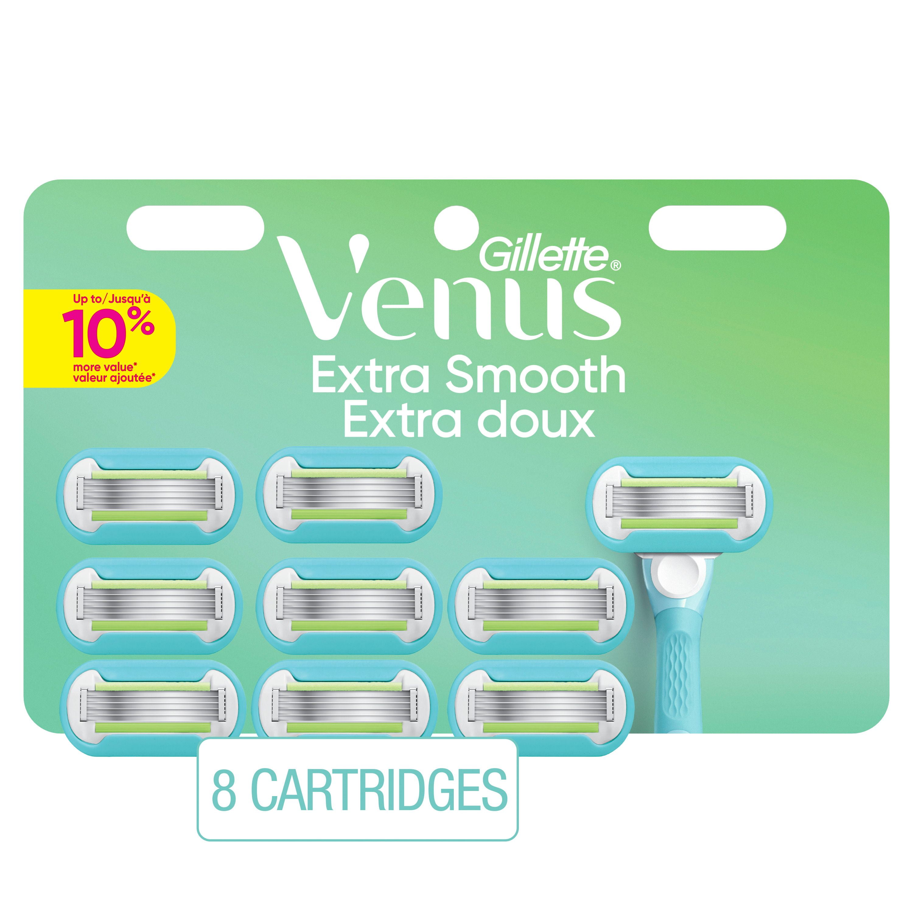 Gillette Venus Extra Smooth Women’s Razor Blades, 5-Bladed Razor Refills, 8CT