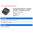 thumbnail image 2 of Parking Brake Pedal Pad - Compatible with 2014 - 2018 GMC Sierra 1500 - AC Delco, 2 of 2