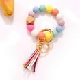 thumbnail image 4 of Silicone Key Ring Bracelet Beaded Wrislet Keychain Portable House Car Keys Ring Holder, 4 of 8
