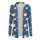 thumbnail image 5 of Cárdigan de manga larga para mujer, moda informal, blusa con estampado navideño, abrigo para mujer, 5 of 6