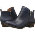thumbnail image 4 of Lucky Brand Basel Almond-Toe Ankle Booties Indigo Blue Leather Low Cut Boot (Indigo, 10), 4 of 5
