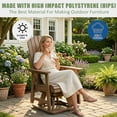 thumbnail image 4 of Mosbrisa HIPS Swivel Patio Glider, Poly Lumber All-Weather Resistant Outdoor Chair, Brown, 4 of 5