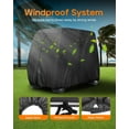 thumbnail image 3 of Sentryse 4 Passenger Golf Cart Cover, Waterproof Outdoor 4 Seat Club Car Cover, Fit for Golf Cart up to 112 inch, Black, 3 of 10