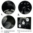 thumbnail image 3 of Designart "Black White Garden Dahlia Palette Monochrome Elegance" Floral Art Living Room Set, 3 of 5