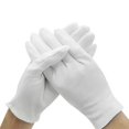 thumbnail image 4 of ¡Liquidación! Guantes Aijlhda de algodón blanco, 6 pares, transpirables, para inspección de joyas, etiqueta, protectores M, 4 of 7