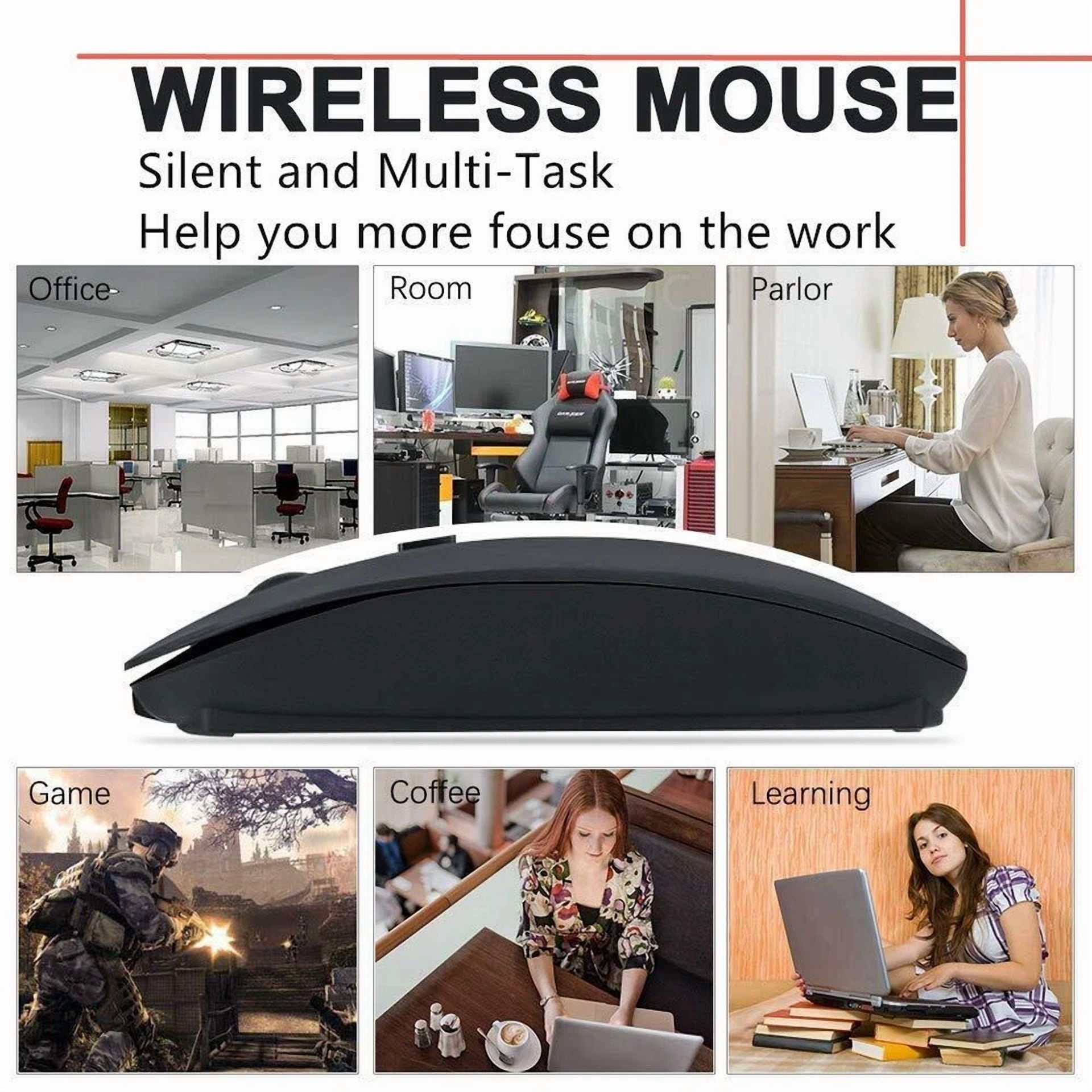 CIRCLE- Bluetooth Mouse, Pro-V Slim Dual Modes Bluetooth4.0/2.4G Wireless Mice, Silent