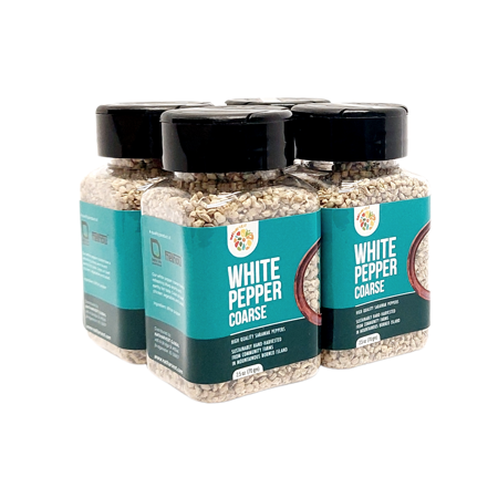 Natharvest Sarawak White Pepper Coarse  2.5 oz (70 gm)  gourmet pepper  a pack of 4