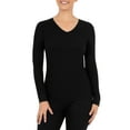 thumbnail image 6 of Fruit of the Loom Women's Long Underwear Waffle Crew and V-Neck Thermal Top, 2-Pack, 6 of 7
