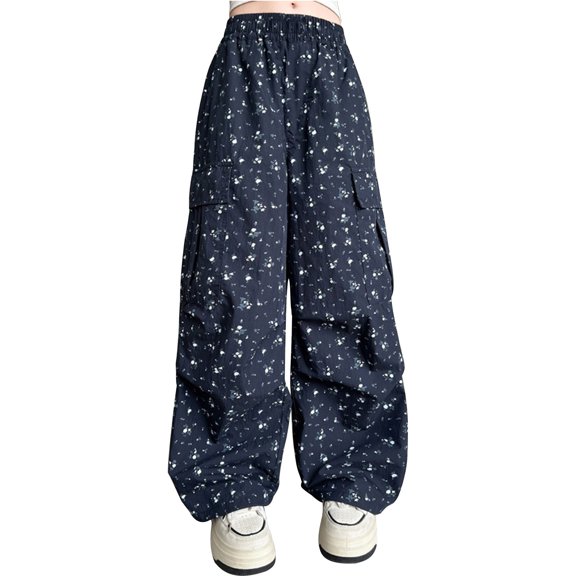 Generic Girls Baggy Sweatpants Wide Leg Cargo Pants Kid Joggers Casual Sweatpants with Multi-Pocket Streetwear Lightweight Sportswear