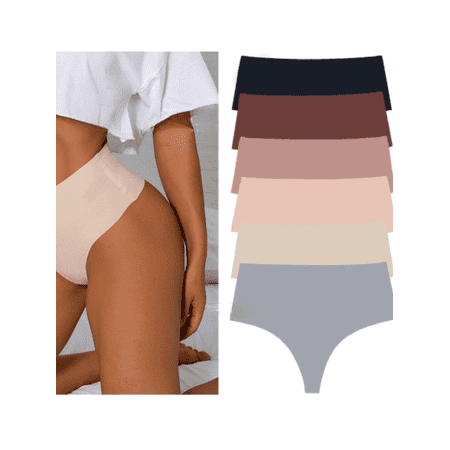 PPCHVOY 6PCS Seamless Triangle Panties for Women Ultra Low Rise Lce Silk Quick Drying Women s 6-Pack Underpants Size S-XL