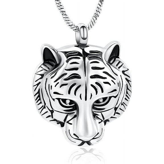 Cremation Jewelry for Ashes for Women Men Tiger Urn Necklace Memories Lockets Keepsake Urn Pendant for Human Pet Animals Ashes