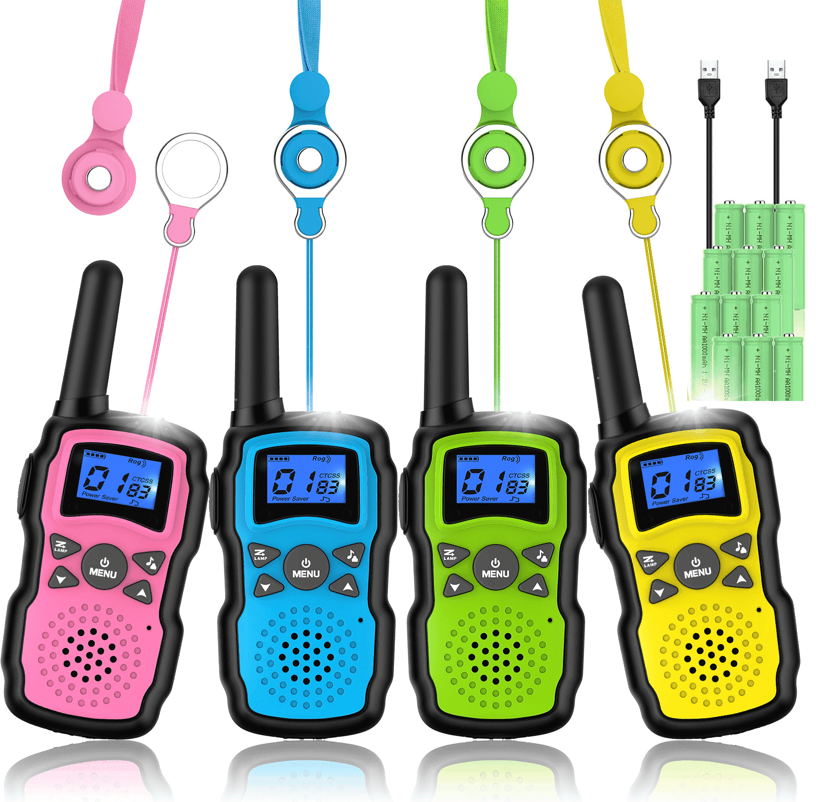 WisHouse 4-Pack Rechargeable Walkie Talkies