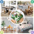 thumbnail image 3 of 52x52in(132x132cm) Square Tablecloth, Waterproof Polyester Table Cover, Wrinkle Resistant & Washable Fabric for Dining, Kitchen, Picnic, Tropical Leaf Print, 3 of 5