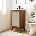 thumbnail image 2 of Modway Soma 18" Adjustable Shelf Wood Bathroom Vanity Cabinet in Walnut, 2 of 9