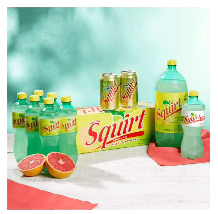 Squirt Caffeine Free Grapefruit Soda Pop, 20 fl oz Bottle (6-Pack)