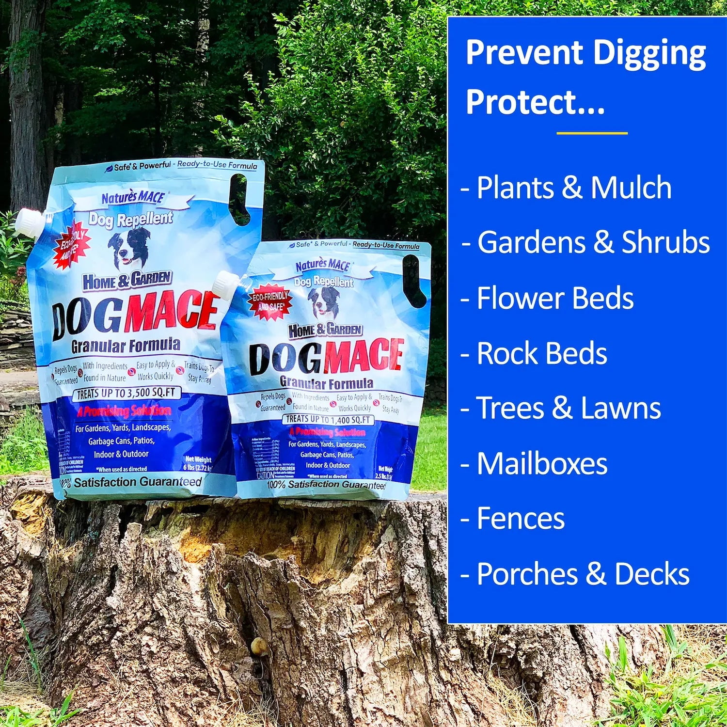 Nature's MACE Dog MACE | Dog Repellent, Training Aid, Pet Deterrent | 2.5 lb. Granular Bag | Treats 1,400 Sq.ft