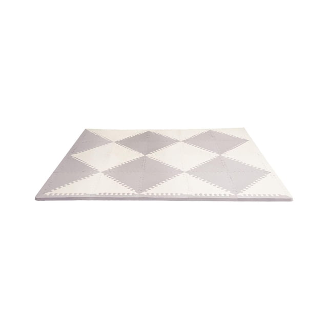 Skip Hop Baby Play Mat, Interlocking Foam Floor Tiles, 70 x 56, Playspot, Grey/Cream