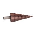 thumbnail image 2 of Broca escalonada de 15 pasos 4-32mm en acero rápido al cobalto - Perforadora versátil para madera y metales, color rojo tungsteno, modelo 4-32HSS Co, 2 of 6