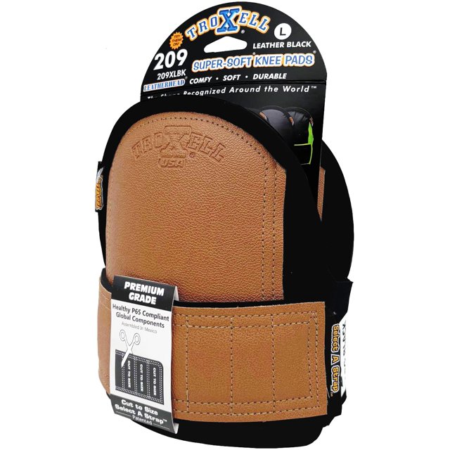 Rodilleras TROXELL USA SuperSoft LeatherHead, tamaño grande