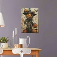 thumbnail image 5 of 16x24 inch Pumpkin Scarecrow Frameless Canvas Painting,Pastoral Yard,Living Room,Study,Bedroom Wall Art Prints Decor,Gift For Scarecrow Lover,Exquisite Festival Decoration Poster,For Bar,Yard, 5 of 6