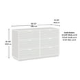 thumbnail image 4 of Sauder Morgan Main 6 Drawer Dresser, White Finish, 4 of 9