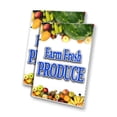 thumbnail image 1 of Farm Fresh Produce (24" X 36") 4mm Corrugated Plastic Panel, Graphics Applied To 1 Side (Pk of 2), 1 of 4