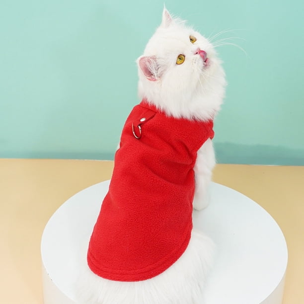 Chaleco de lana suéter con correa de anillo suave ligero transpirable para cachorros pequeños perros medianos gatos chihuahua caliente para el otoño / otoño / invierno