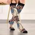 thumbnail image 5 of FORMRS Womens Knee High Socks Casual Long Thick Travel Daily Wear, 1 Pair, Baseball Pattern, 5 of 6
