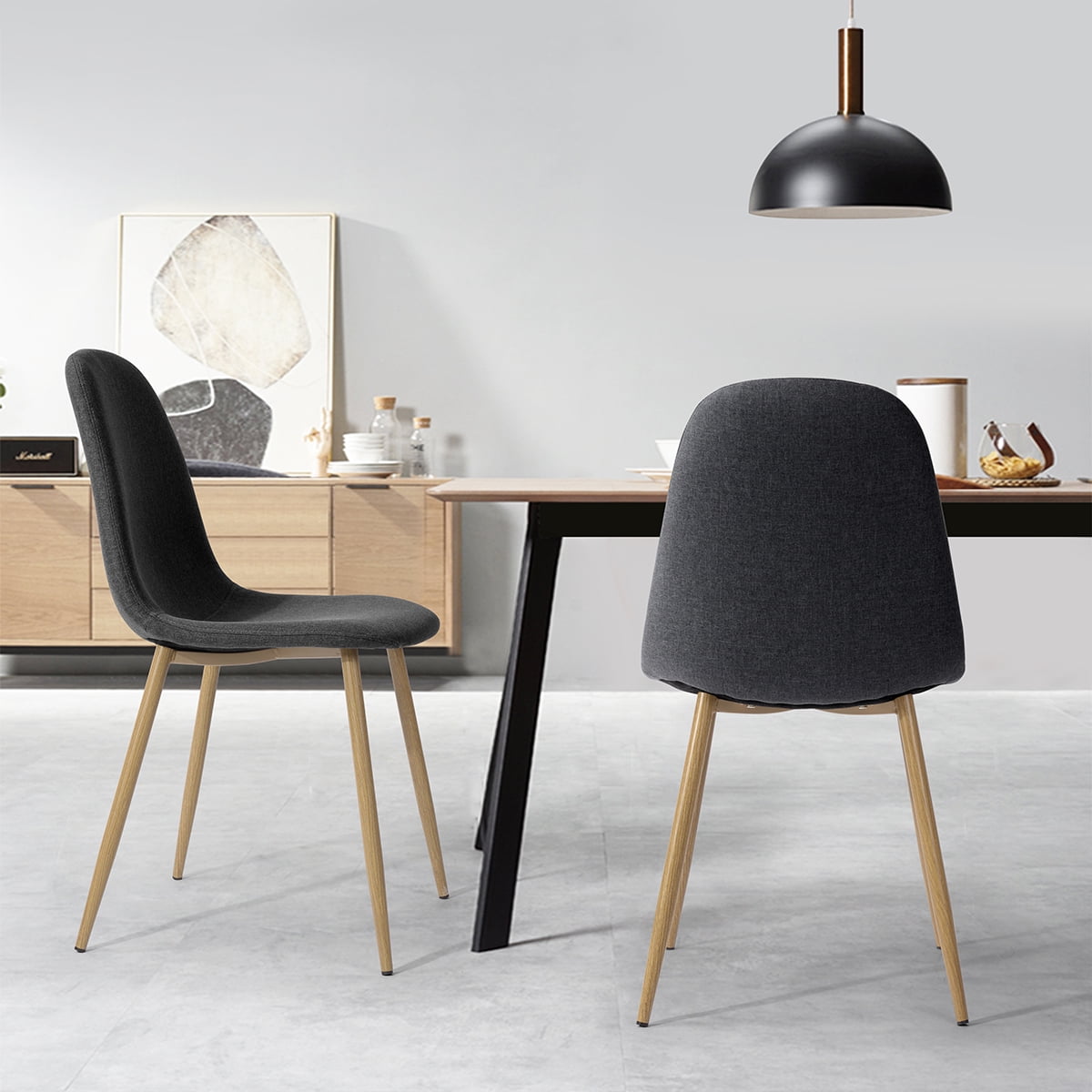 Eames Dining Chairs Set of 12 Seat for Home Kitchen Chairs Black Eames Dining Chairs Set of 12 Seat for Home Kitchen Chairs Black