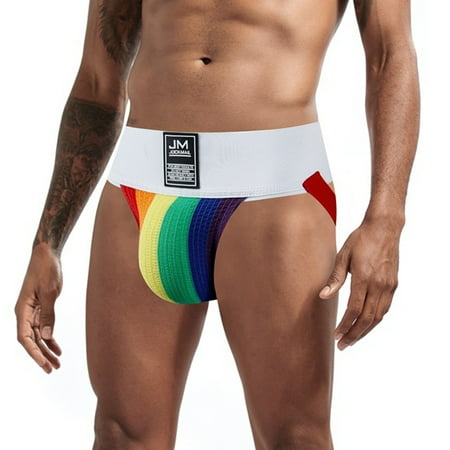

Toto Multicolor M Men s Underwear Men s Underwear Sports Fitness Wide Belt Rainbow Color Double Thong