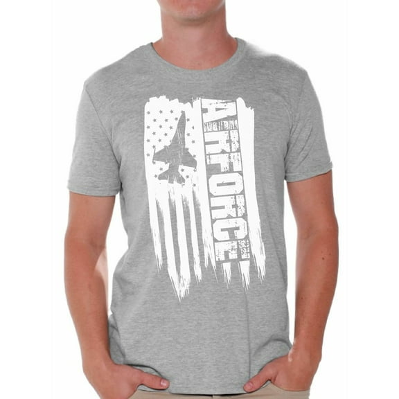 Awkward Styles American Flag Airforce Men Shirt Made in the USA Patriotic Airforce Men T shirt USA Flag Airforce Tshirt for Men Proud American Vintage USA Airforce Men T-shirt Love USA