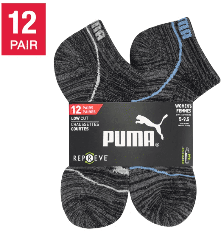 PUMA Women's 6 Pack Low Cut Socks, Black Combo, 9-11