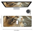 thumbnail image 2 of nygtbtfer Funny Cat Round Mouse Pad French Farmhouse Cat Vintage Painting Beige Non-Slip Rubber Base Gaming Easy to Slide Office Decor Desktop Mousepad for Laptop Mouse Pad Mat 31.5x11.8 in, 2 of 6