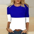 thumbnail image 2 of YanHoo 3/4 Sleeve Tops for Women 3/4 Sleeve Crewneck Loose Fit Top 3/4 Sleeve Graphic Tees for Women Plus Size Womens Tops Sale Prime 3/4 Sleeve Shirts, 2 of 5