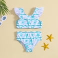 thumbnail image 2 of MEZZALL Enfants Été Tout-Petits Filles Imprimé Melon D\'eau Volants 2 Pcs Maillot de Bain Bikini Classique Bébé Tenue de Bain, 2 of 6