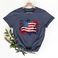 thumbnail image 2 of Busydd 4th of July Women's Tops Stylish American Flag Print Independence Day Tees Casual Round Neck Short Sleeve T Shirts for Women Comfy Summer Tops L, 2 of 7